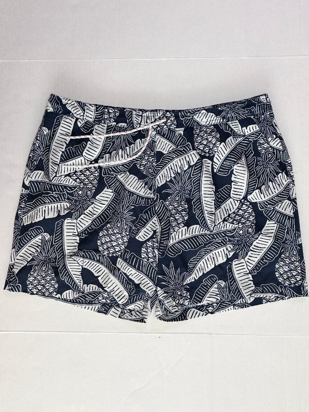 Chubbies The Thigh-Napples Swim Trunks - Size Men 2XL - Navy Blue Pineapple Palm